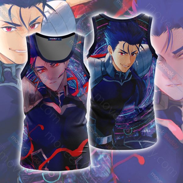 Fate/Stay Night Lancer Unisex 3D T-shirt Tank Top S