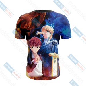 Fate/ Stay Night - Shirou Emiya and Saber Unisex 3D T-shirt   