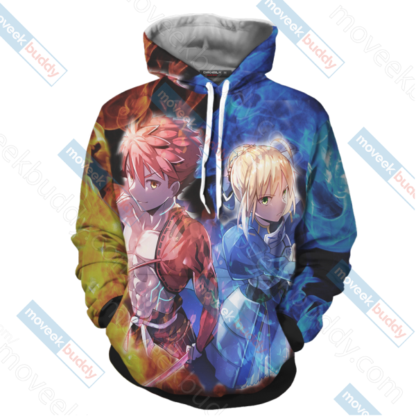 Fate/ Stay Night - Shirou Emiya and Saber Unisex 3D T-shirt