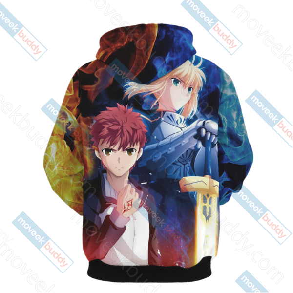 Fate/ Stay Night - Shirou Emiya and Saber Unisex 3D T-shirt