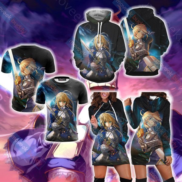 Fate/ Stay Night - Saber New Version 3D T-shirt