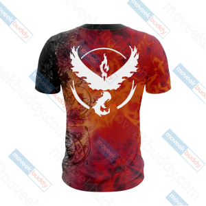 Pokemon Go - House Valor The Flame In the Night Unisex 3D T-shirt   