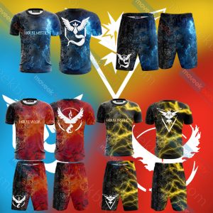 Pokemon Go - House Valor The Flame In the Night Unisex 3D T-shirt   