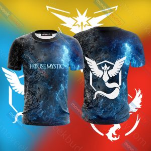 Pokemon Go - House Mystic Observe dapt Evolve Unisex 3D T-shirt S  