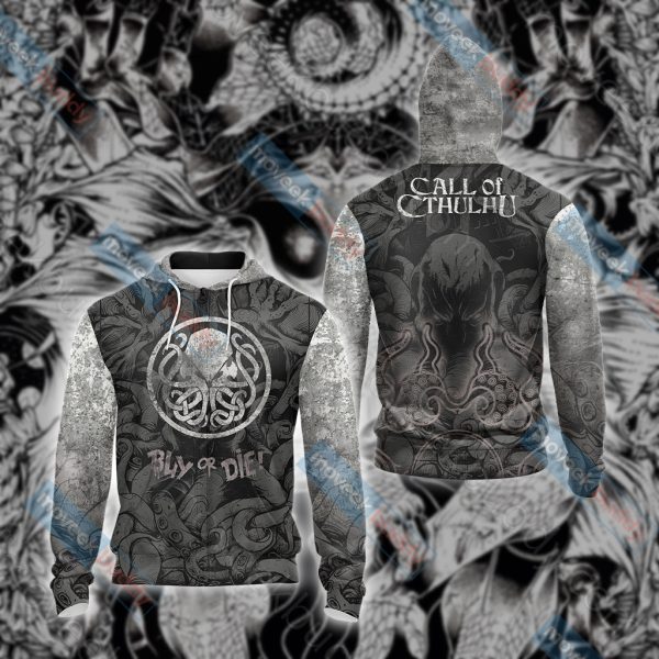 The Call of Cthulhu Unisex 3D T-shirt Zip Hoodie S