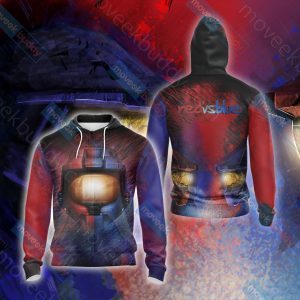 Red vs. Blue New Unisex 3D T-shirt Zip Hoodie XS 