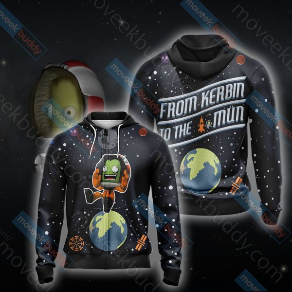 Kerbal Space Program New Unisex 3D T-shirt Zip Hoodie XS