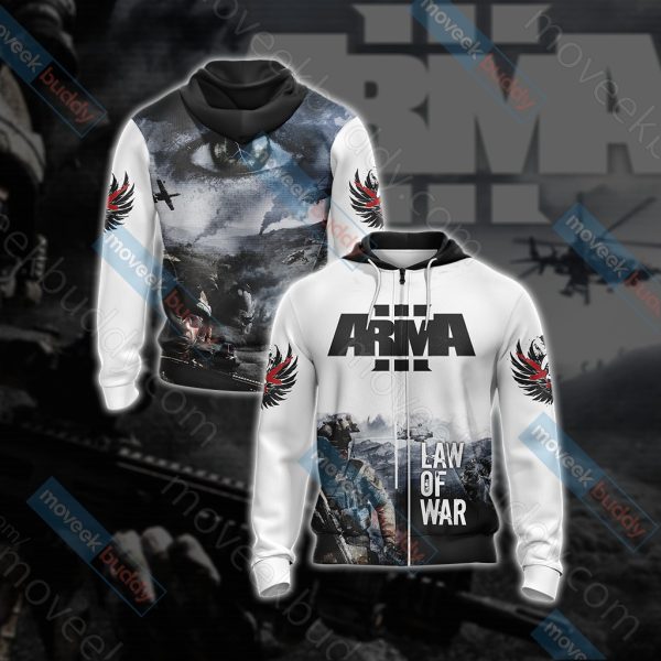 ARMA 3 Unisex 3D T-shirt Zip Hoodie XS