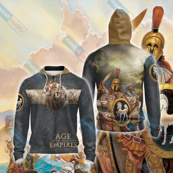 Age of Empires (video game) Unisex 3D T-shirt Zip Hoodie XS