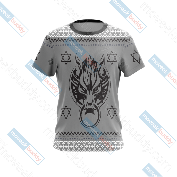 Final Fantasy VII - Cloud Christmas Style Unisex 3D T-shirt