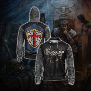 Crusader Kings II Unisex 3D T-shirt Zip Hoodie XS 