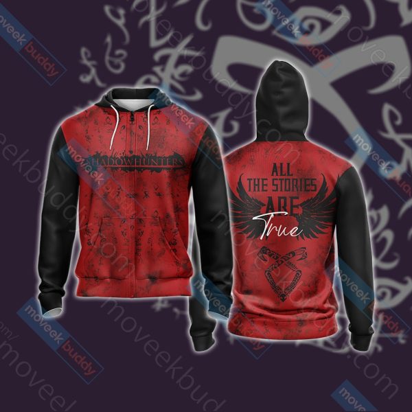 Shadowhunters Unisex 3D T-shirt Zip Hoodie XS