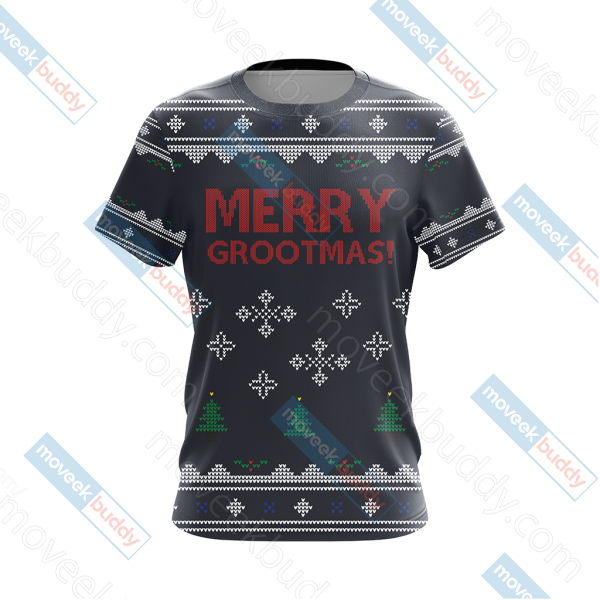 Guardian Of The Galaxy - Groot Merry Grootmas Christmas Unisex 3D T-shirt
