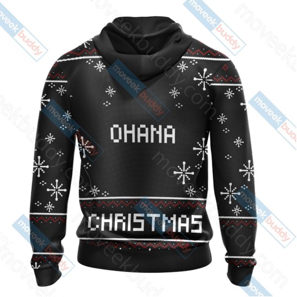 Stitch Ohana Christmas Unisex 3D T-shirt