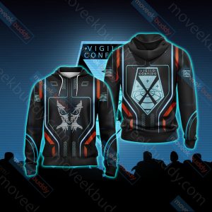 X-COM Unisex 3D T-shirt Zip Hoodie XS 