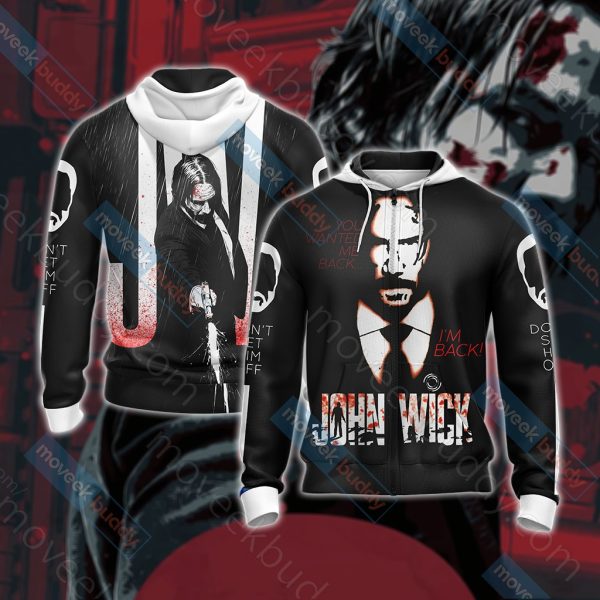 John Wick New Unisex 3D T-shirt Zip Hoodie XS