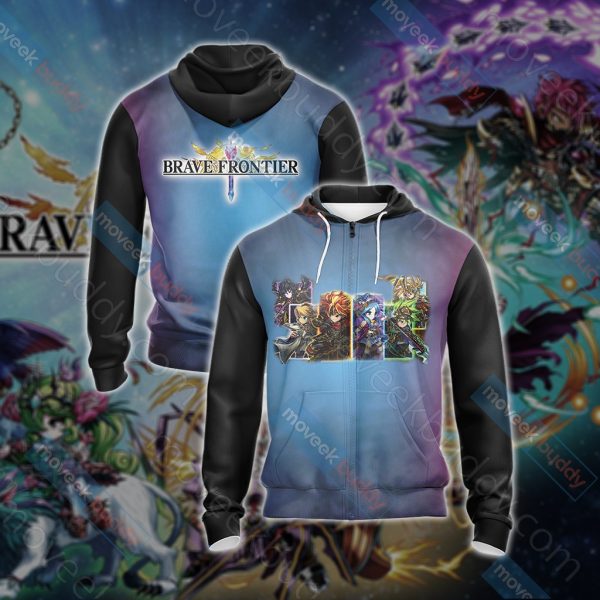 Brave Frontier Unisex 3D T-shirt Zip Hoodie XS