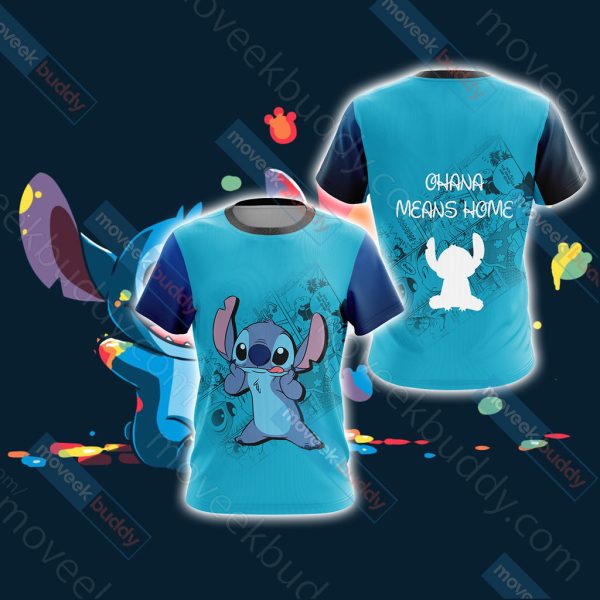 Ohana Means Family Stitch Unisex 3D T-shirt