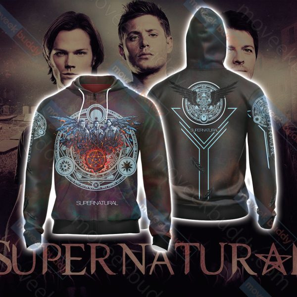 Supernatural Unisex 3D T-shirt Zip Hoodie XS