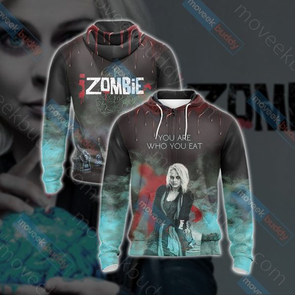 iZombie Unisex 3D T-shirt Zip Hoodie XS