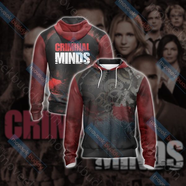 Criminal Minds Unisex 3D T-shirt Zip Hoodie XS