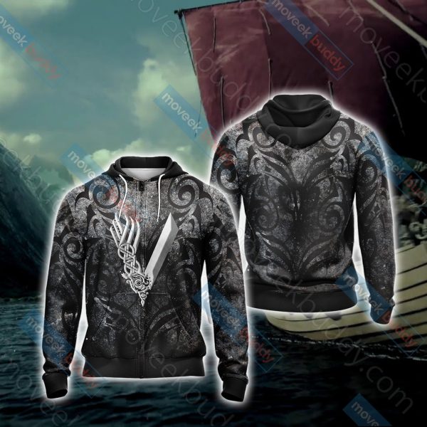 Vikings History Unisex 3D T-shirt Zip Hoodie XS