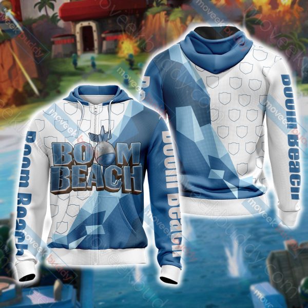 Boom Beach Unisex 3D T-shirt Zip Hoodie XS