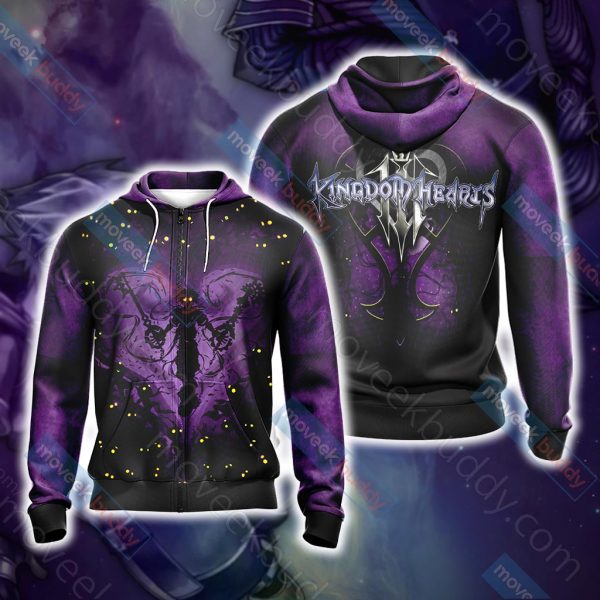 Kingdom Hearts New Collection Unisex 3D T-shirt Zip Hoodie XS