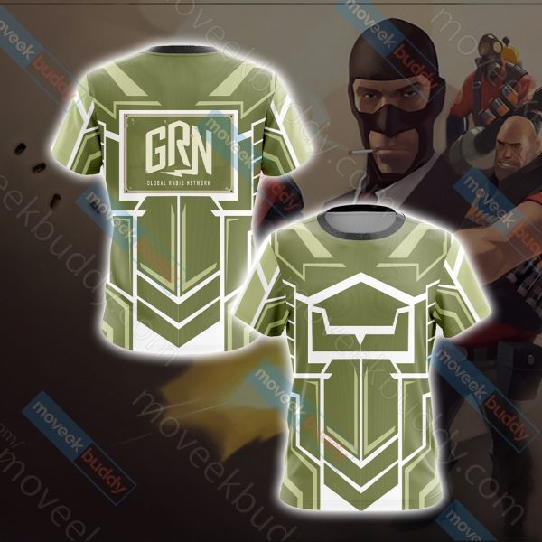 Team Fortress 2 - GRN - GLOBAL RADIO NETWORK Unisex 3D T-shirt S