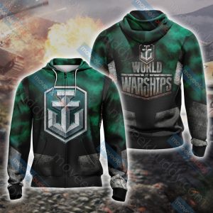 World of Warships Unisex 3D T-shirt Zip Hoodie XS 