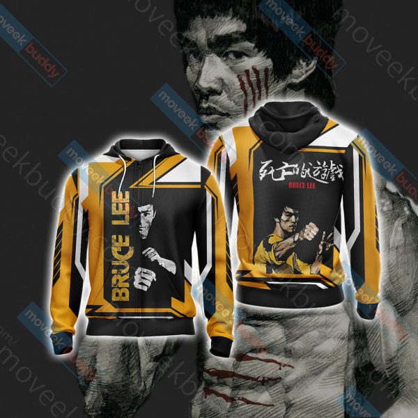 Bruce Lee Unisex 3D T-shirt Zip Hoodie XS