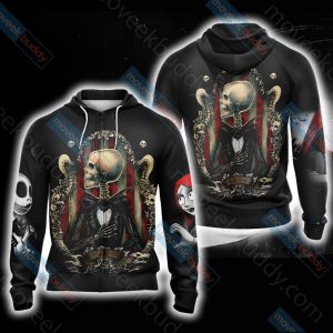 The Nightmare Before Christmas Unisex 3D T-shirt Zip Hoodie XS 