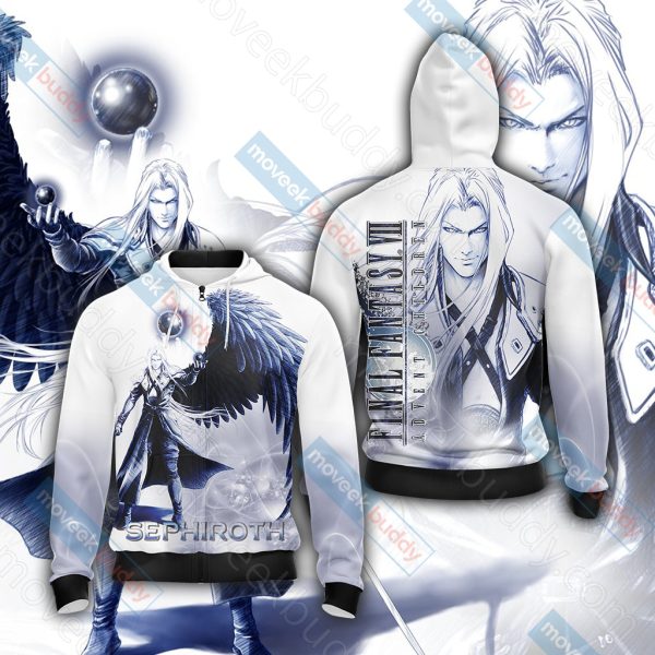 Final Fantasy VII - Sephiroth New Unisex 3D T-shirt Zip Hoodie S