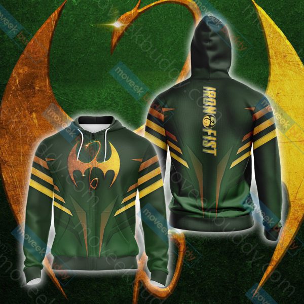 Iron Fist (comics) Unisex 3D T-shirt Zip Hoodie XS