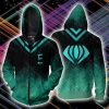 RWBY Emerald Sustrai Symbol Zip Up Hoodie 5XL