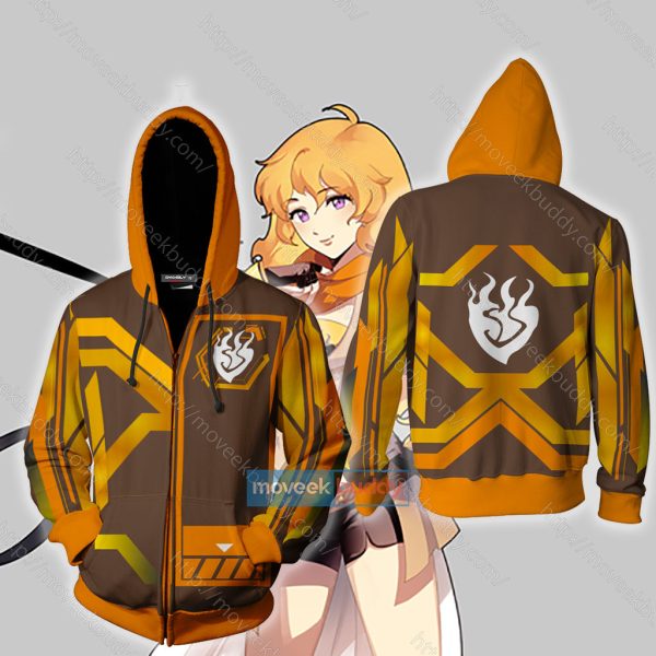 RWBY Yang Xiao Long New Zip Up Hoodie XS