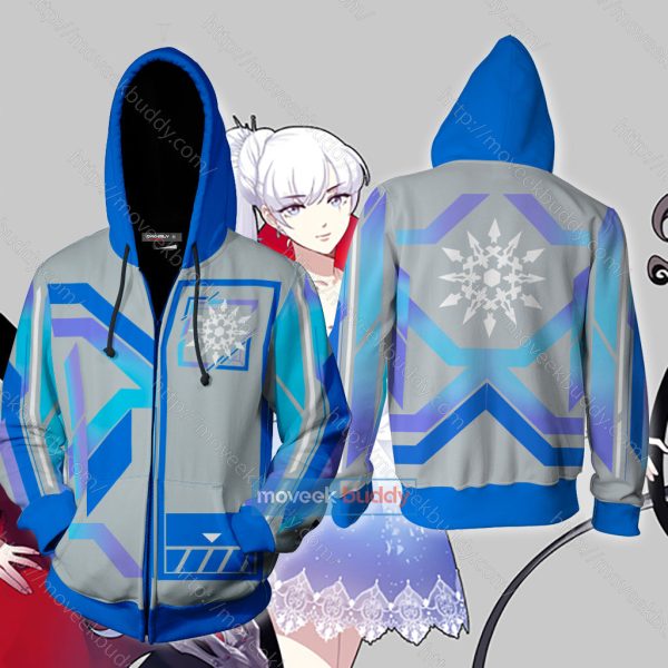 RWBY Weiss Schnee New Zip Up Hoodie XS