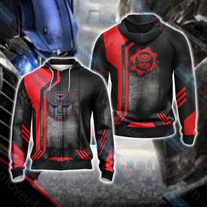 Transformers - Autobot New Unisex 3D T-shirt Zip Hoodie XS 