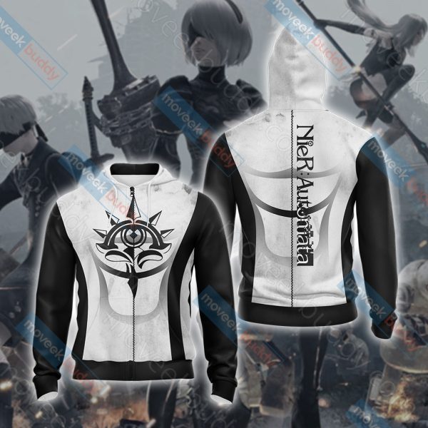 NieR: Automata Unisex 3D T-shirt Zip Hoodie XS