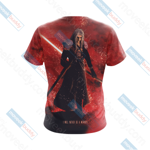 Final Fantasty - Crimson Sephiroth Unisex 3D T-shirt   