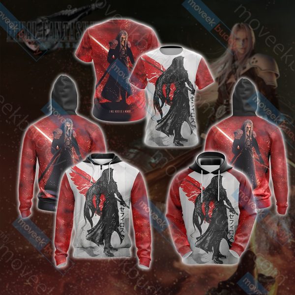 Final Fantasty - Crimson Sephiroth Unisex 3D T-shirt