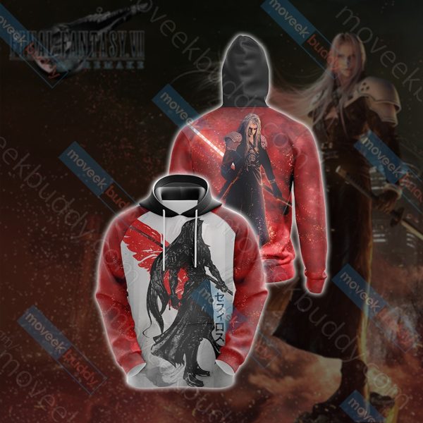 Final Fantasty - Crimson Sephiroth Unisex 3D T-shirt Hoodie S