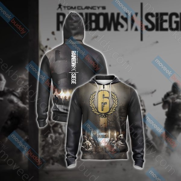 Tom Clancy's Rainbow Six Siege Unisex 3D T-shirt Zip Hoodie XS