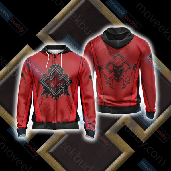 Gears of War - Locust Horde Unisex 3D T-shirt Zip Hoodie XS