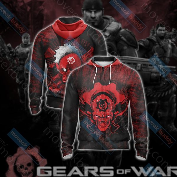 Gears of War New Look Unisex 3D T-shirt Zip Hoodie XS