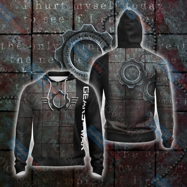 Gears of War New Unisex 3D T-shirt Zip Hoodie XS