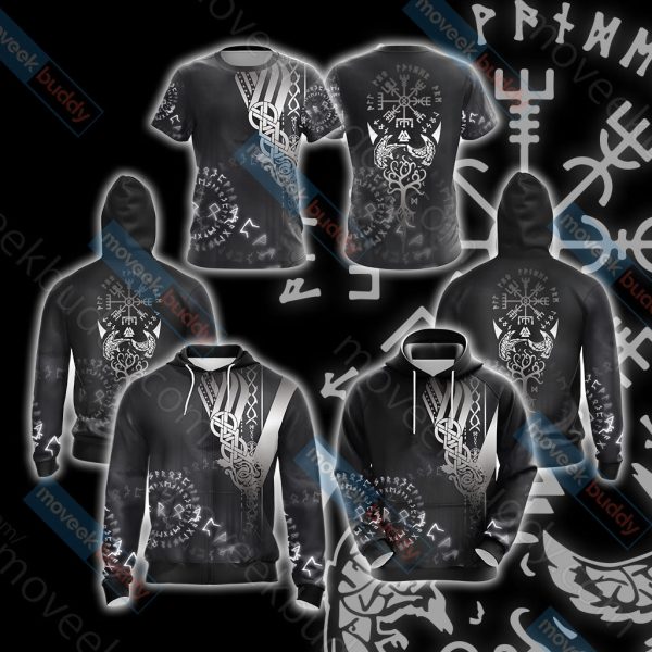 Vikings - Vegvisir Unisex 3D T-shirt