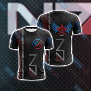 Mass Effect - Paragon Renegade N7 Unisex 3D T-shirt