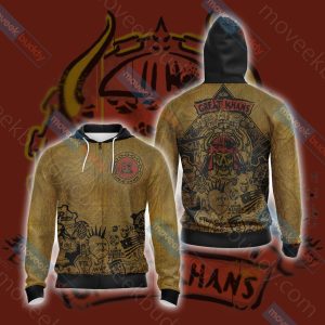 Fallout - The Great Khans Unisex 3D T-shirt Zip Hoodie XS 