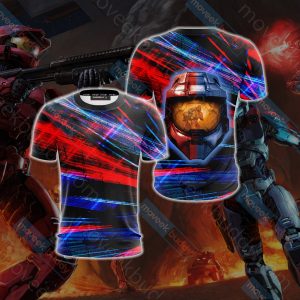 Red vs. Blue Unisex 3D T-shirt